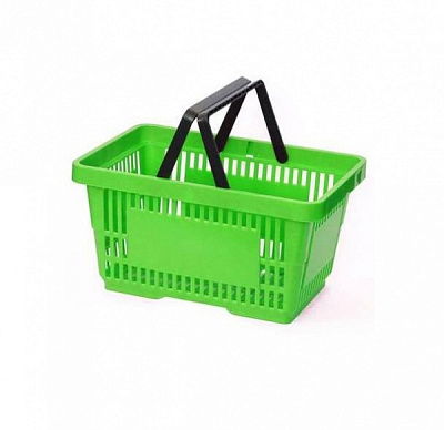 Корзина торговая 22 л зеленая 230x300x430 мм