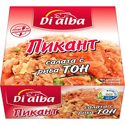 Консерва Di Alba салат із тунця Пікант 170 г 170 г