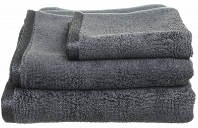 Рушник махровий Glossy 50x90 см антрацит Texpol
