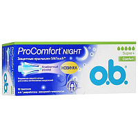 Тампони гігієнічні o.b. ProComfort Night super + Comfort 16 шт
