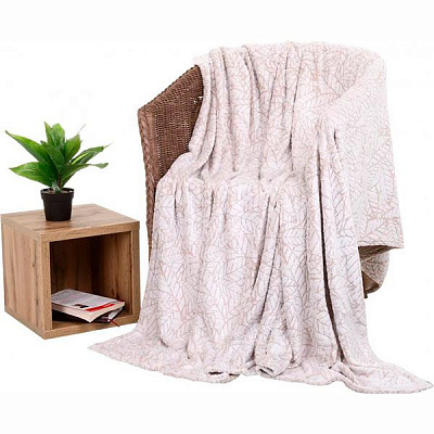 Плед 3D Embossed Leaf 160x200 см бежевый La Nuit 