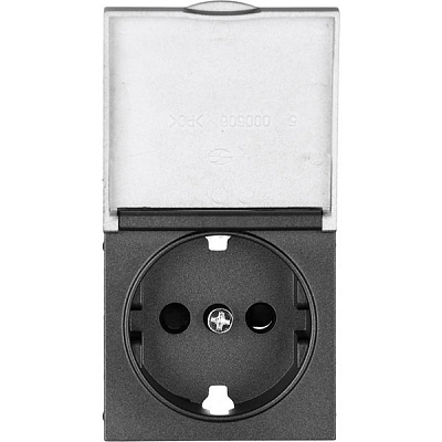 Накладка на механізм розетки HausMark Alta чорний SNG-SCP.SQ20MG1WGC-BK