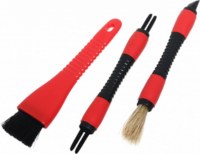 Щітка Auto Assistance для детейлінгу 3 шт. чорний із червоним