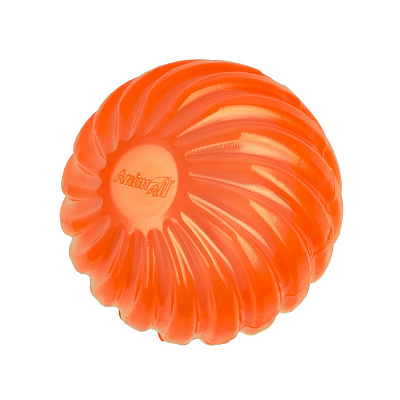М'яч AnimAll Fun хвиля з пищалкою, 75 мм, помаранчевий