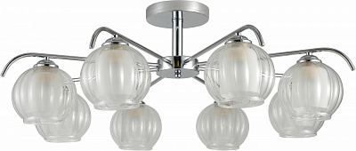 Люстра потолочная Sensio Aquarius 8x40 Вт E27 белый/хром ALG-07488/8