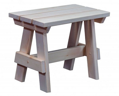 Лавка Tesli дерев'яна для сауни 450х250х350 мм