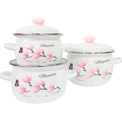 Набор кастрюль Idilia Магнолия 6 предметов