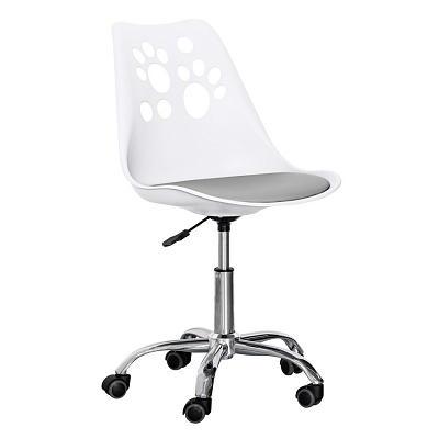 Кресло детское Evo-kids Indigo H-232 W/G белый/серый