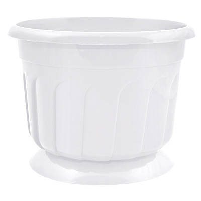 Горщик квітковий Алеана Рина з підставкою 28 білий