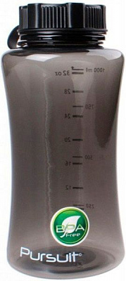 Бутылка для воды Summit 1 л Pursuit Wide Neck черная