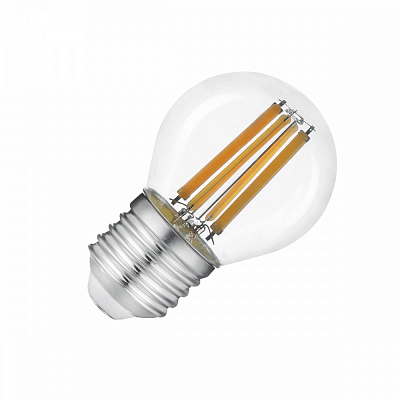 Лампа светодиодная LED CONCEPT FIL G45 8 Вт E27 4500 К 220 В прозрачная
