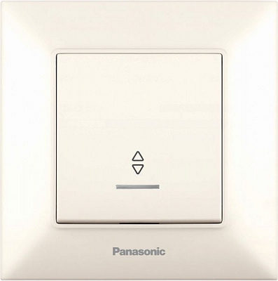 Вимикач прохідний одноклавішний Panasonic Arkedia Slim з підсвіткою 10 А 250В кремовий 480100200