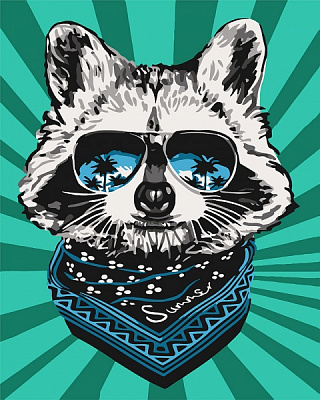 Картина по номерам Стиляга-енот Идейка 