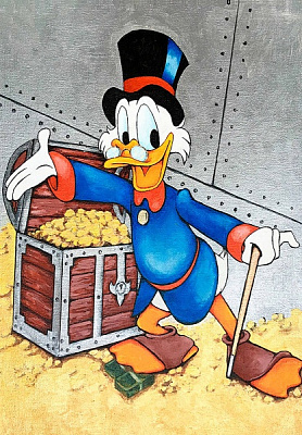Репродукция Дональд с сундуком 35x50 см Арт Фемелі 