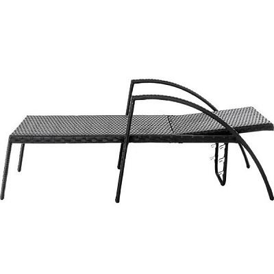 Шезлонг Bella Vita Каспія чорний 70x180 см