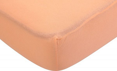 Простынь на резинке 160x200 см персиковый UP! (Underprice) 