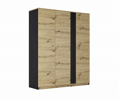 Шкаф Світ Меблів 3Д Тео 2080х540 мм антрацит/ дуб артизан