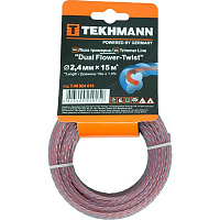 Леска для триммеров Tekhmann DUAL Flower-Twist 2,4 мм 15 м T.40924015