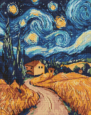 Алмазная мозаика Украинская ночь ©art_selena_ua Ideyka