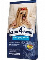 Корм сухий Club 4 Paws з лосососем для малих та мініатюрних порід 14 кг