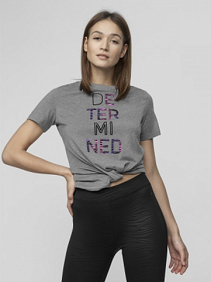 Футболка 4F H4L21-TSD018-24M р.XL серый меланж