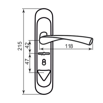 Ручка на планке BRUNO BR-42-L 42 мм античная латунь
