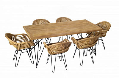 Стіл Cruzo Саманта 90x180 см натуральний