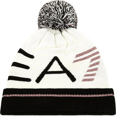 Шапка EA7 285629-0A122-70310 S біло-чорний