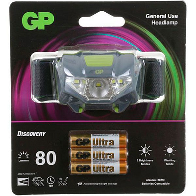 Фонарь GP CH32ME-2FB1 серый с зеленым