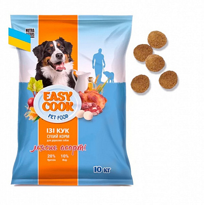 Корм сухий для собак для усіх порід Nutra Five Stars Easy Cook м`ясне асорті 10 кг