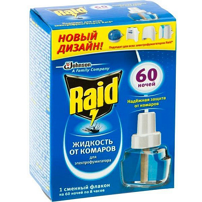 Жидкость Raid 60 ночей 43,8 мл