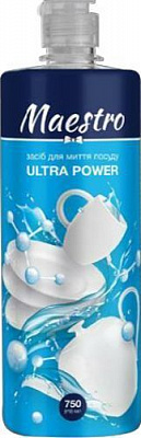 Средство для ручного мытья посуды Maestro Маэстро Ultra power 0,75л