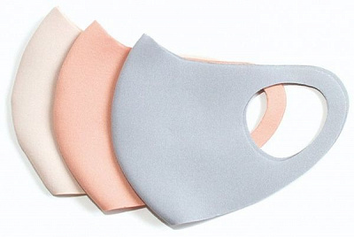 Маска Grandtex неопренова багаторазова (сіра, кремова, мокко) р. L 3 шт.