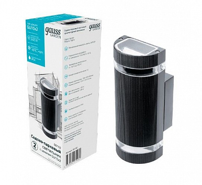 Светильник уличный настенный Gauss Enigma GU10 35 Вт IP54 антрацит GD162 