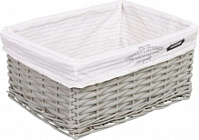 Корзинка плетеная Tony Bridge Basket с текстилем 40х30х18 см HQN20-4AB-3 