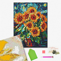 Алмазна мозаїка Соняшники 40х50 см Brushme