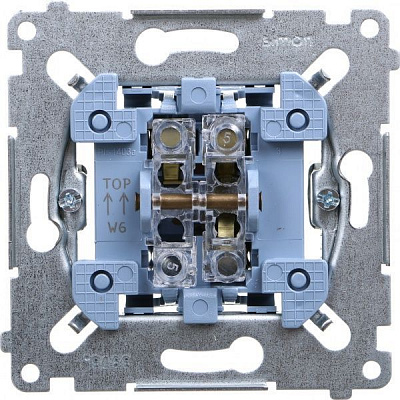 Механізм вимикача прохідний одноклавішний Simon 54 без підсвітки 10 А 250В SW6M