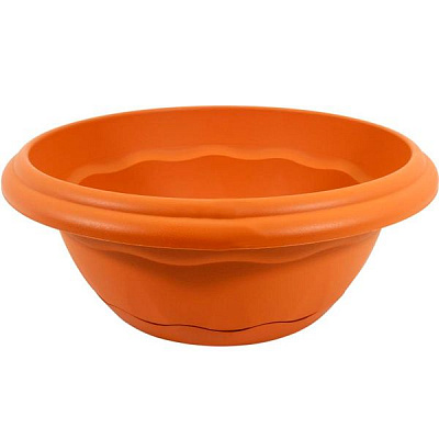 Горщик пластиковий Plastiken Terra Centro круглий 4,4л теракот (7680)