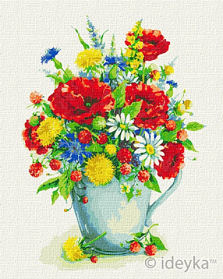 Картина по номерам Лето в горшке Идейка 