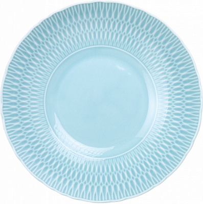 Тарелка суповая Sofia 22 см фарфоровая ментоловая Cmielow