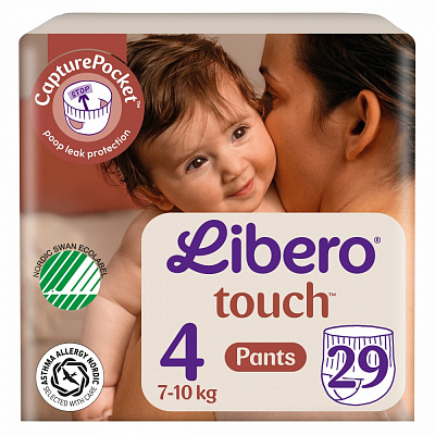 Подгузники-трусики Libero Touch 4 7-11 кг 29 шт.