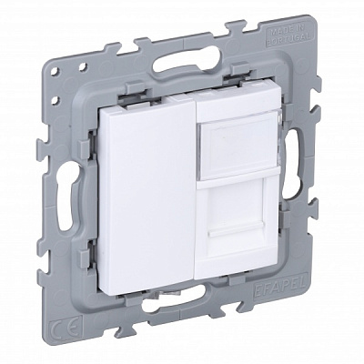 Розетка із заземленням Efapel Latina IP20 білий матовий 4797112 SBM