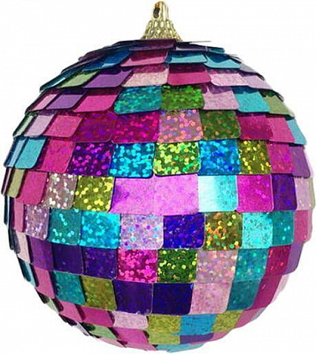 Шар пенопластовый Диско-стайл 10 см мульти