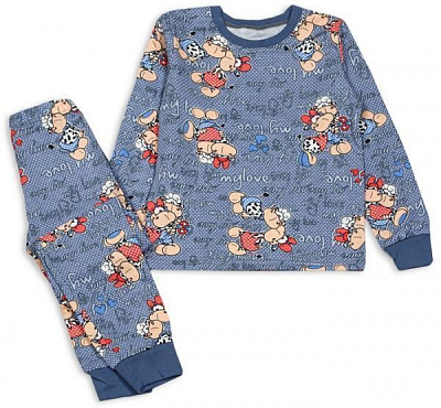 Пижама детская Фламінго корови р.122 сірий 329-310-2