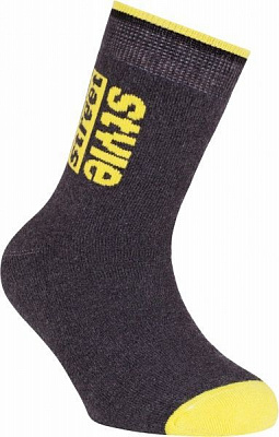 Шкарпетки Conte-Kids SOF-TIK 260 р.22 темно-сірий-жовтий