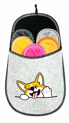 Набор тапочек для гостей La Nuit Cute Corgie пар разноцветный 