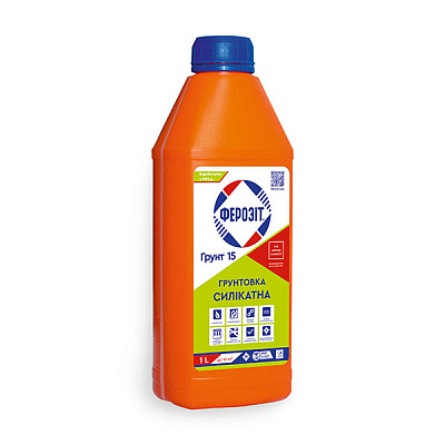 Грунтовка глубокопроникающая Ферозит силикатная Грунт 15 1 л