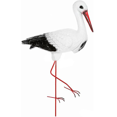 Скульптура садовая Аист на металлических лапах М Н48см