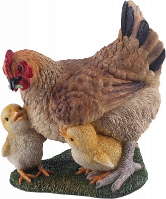 Фигурка декоративная Курица с цыплятами 22x23 см MG3274000