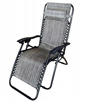 Кресло-шезлонг Compass раскладной коричневый меланж 65x177 см коричневый